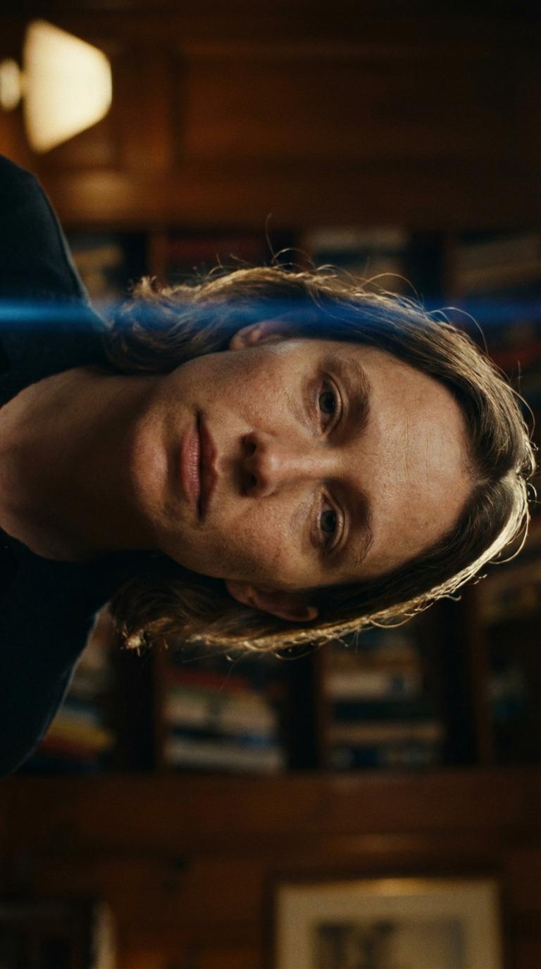 Portrait of a woman with dramatic Rembrandt lighting